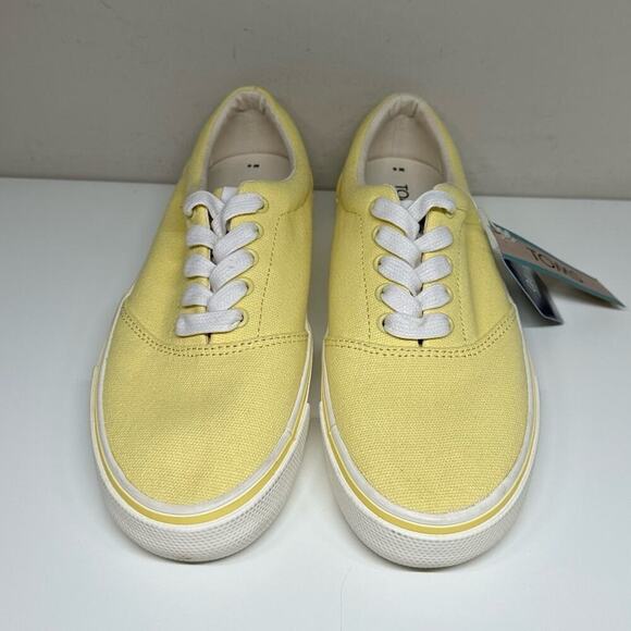 NWOB | TOMS | Alpargata Fenix Lace Up Sneakers | Yellow | Size 6 - Picture 8 of 14